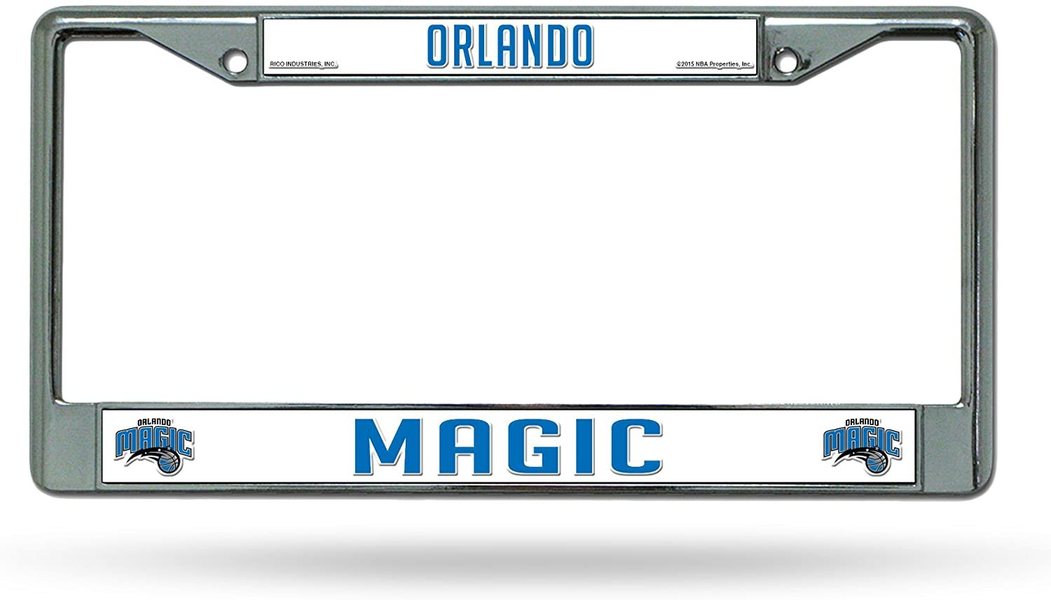 Orlando Magic Metal Chrome License Plate Frame Tag Cover 12x6 Inch