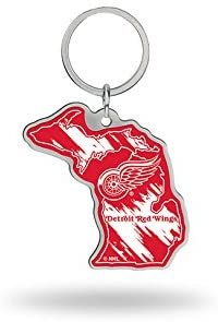 NHL Detroit Red Wings State Shape Keychain