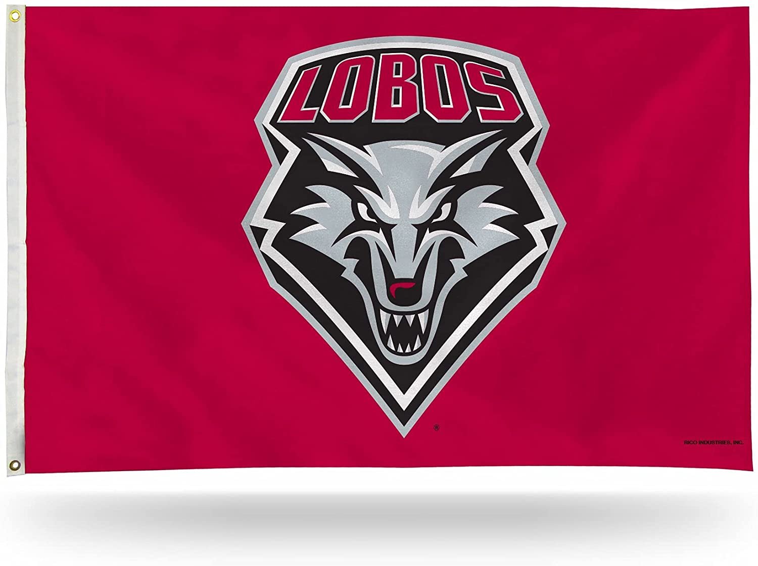 New Mexico Lobos 3-Foot by 5-Foot Single Sided Banner Flag with Grommets