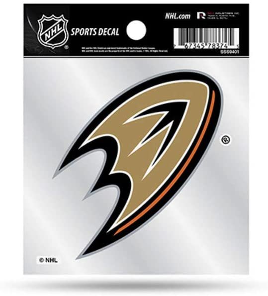Anaheim Ducks 4x4 Inch Die Cut Decal Sticker, Primary Logo, Clear Backing
