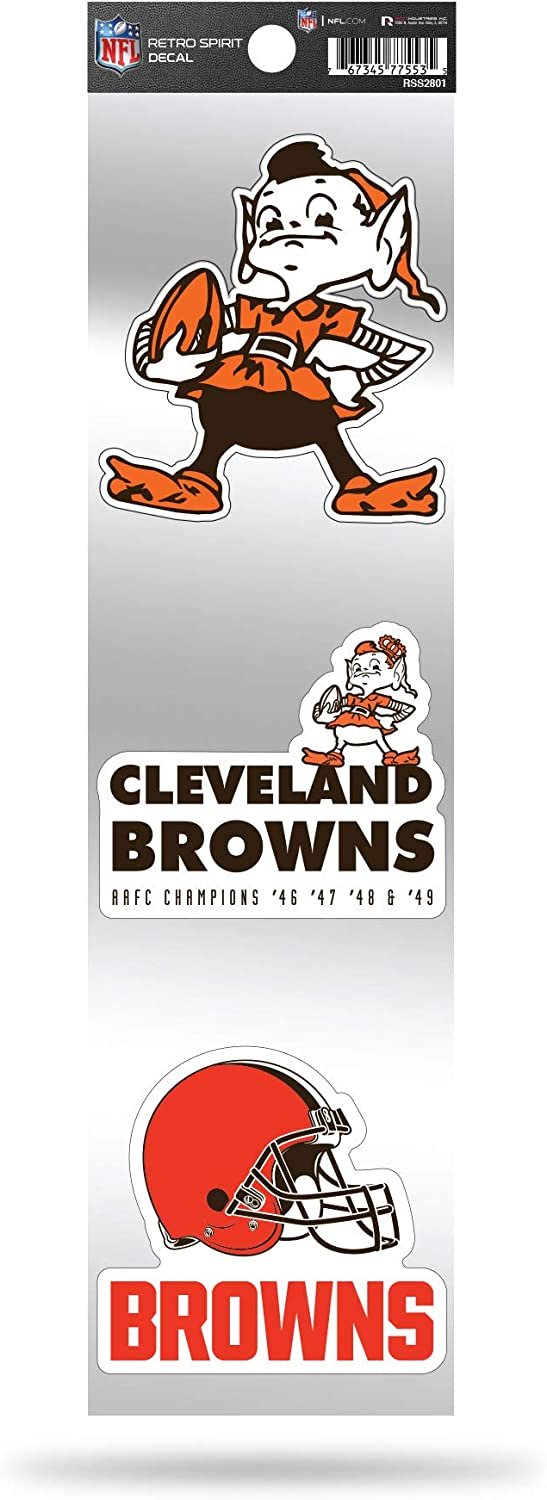 NFL Cleveland Browns 3-Piece Retro Spirit Decals