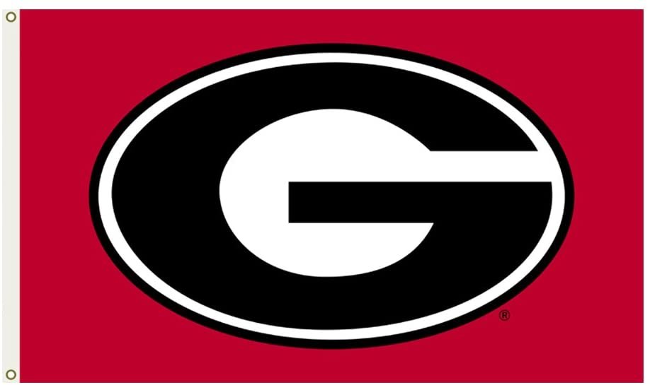 University of Georgia Bulldogs Premium 3x5 Feet Flag Banner, Red G Design, Metal Grommets, Outdoor Use, Single Sided