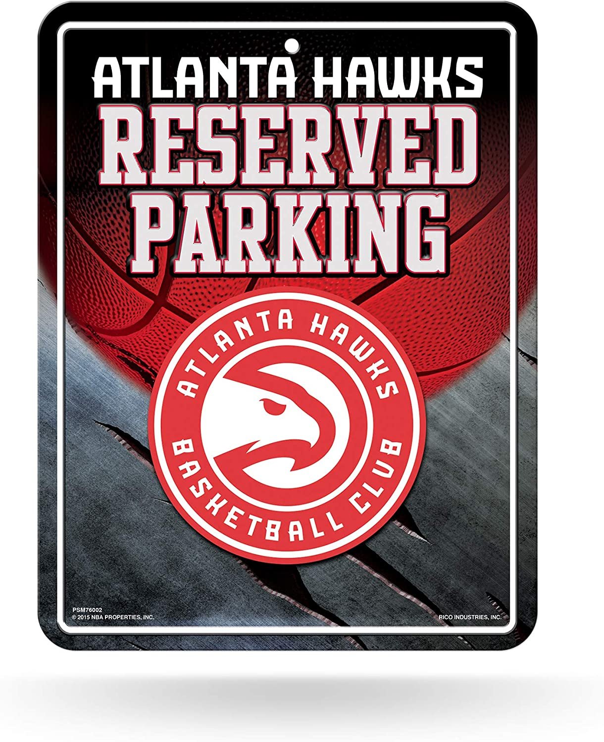 Atlanta Hawks 8.5-Inch by 11-Inch Metal Parking Sign Décor