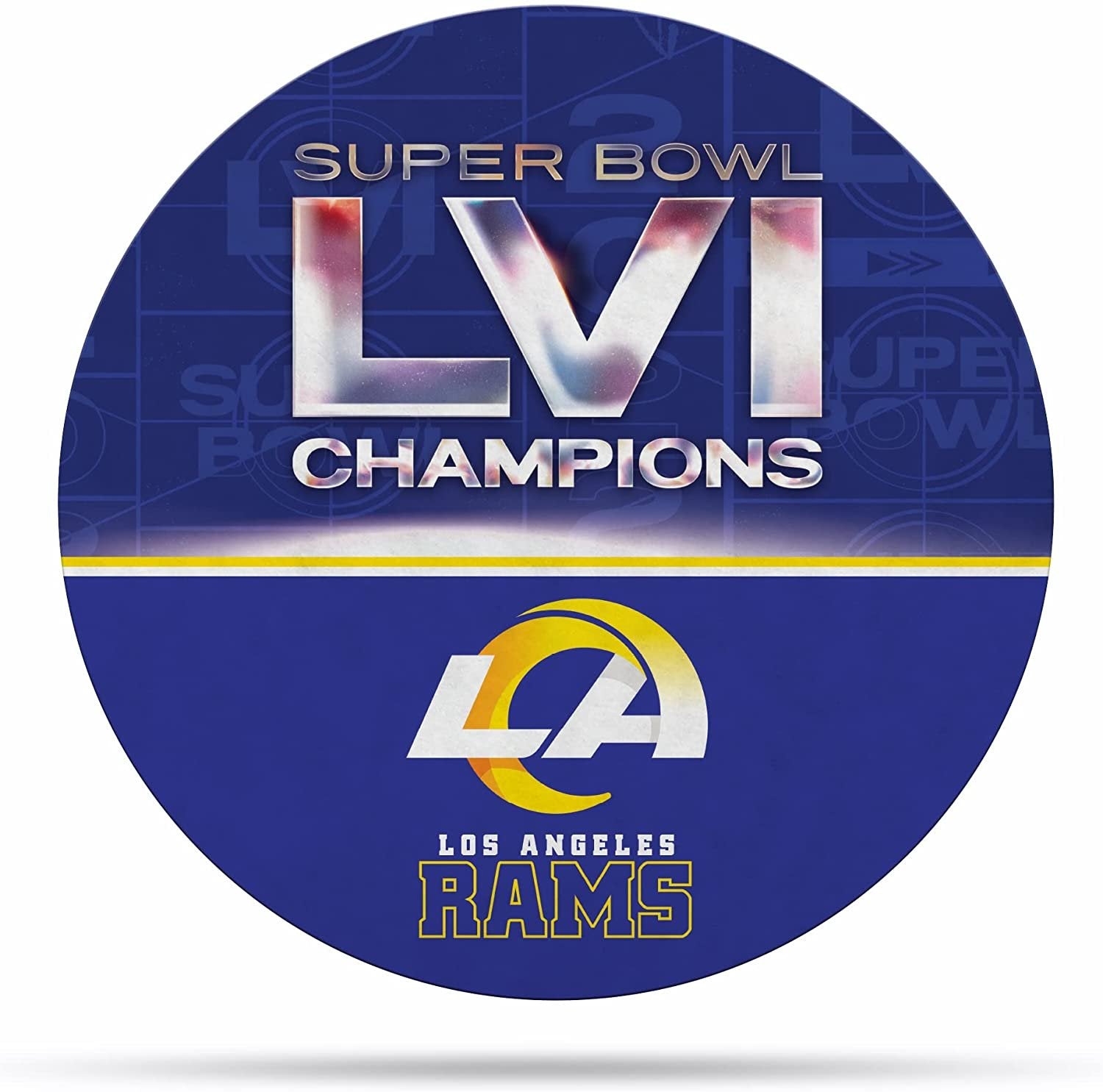 Los Angeles Rams Super Bowl LVI Champions Soft Felt Pennant, Shape Cut, 18 Inch, Easy To Hang