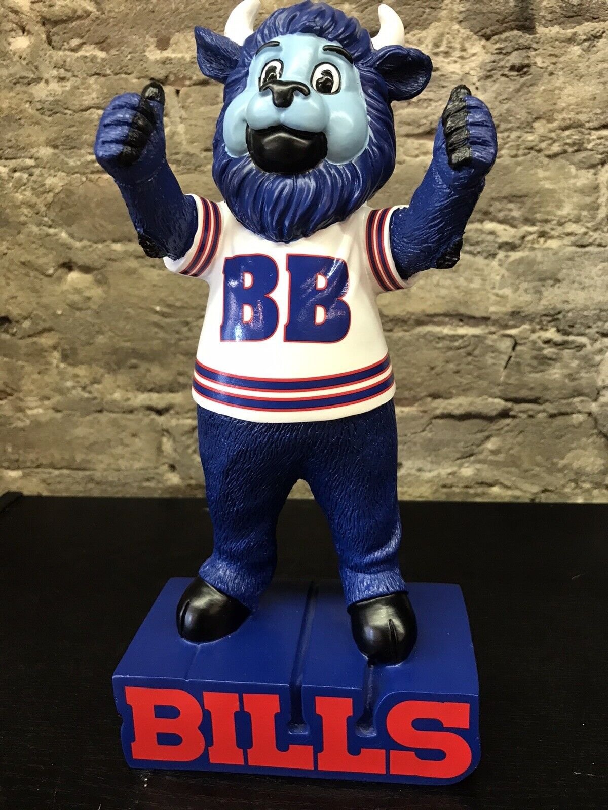 Buffalo Bills Garden Statue, Mascot Style, Outdoor or Indoor Use, 12 Inch Tall, Beautiful Hand Painted Resin Construction