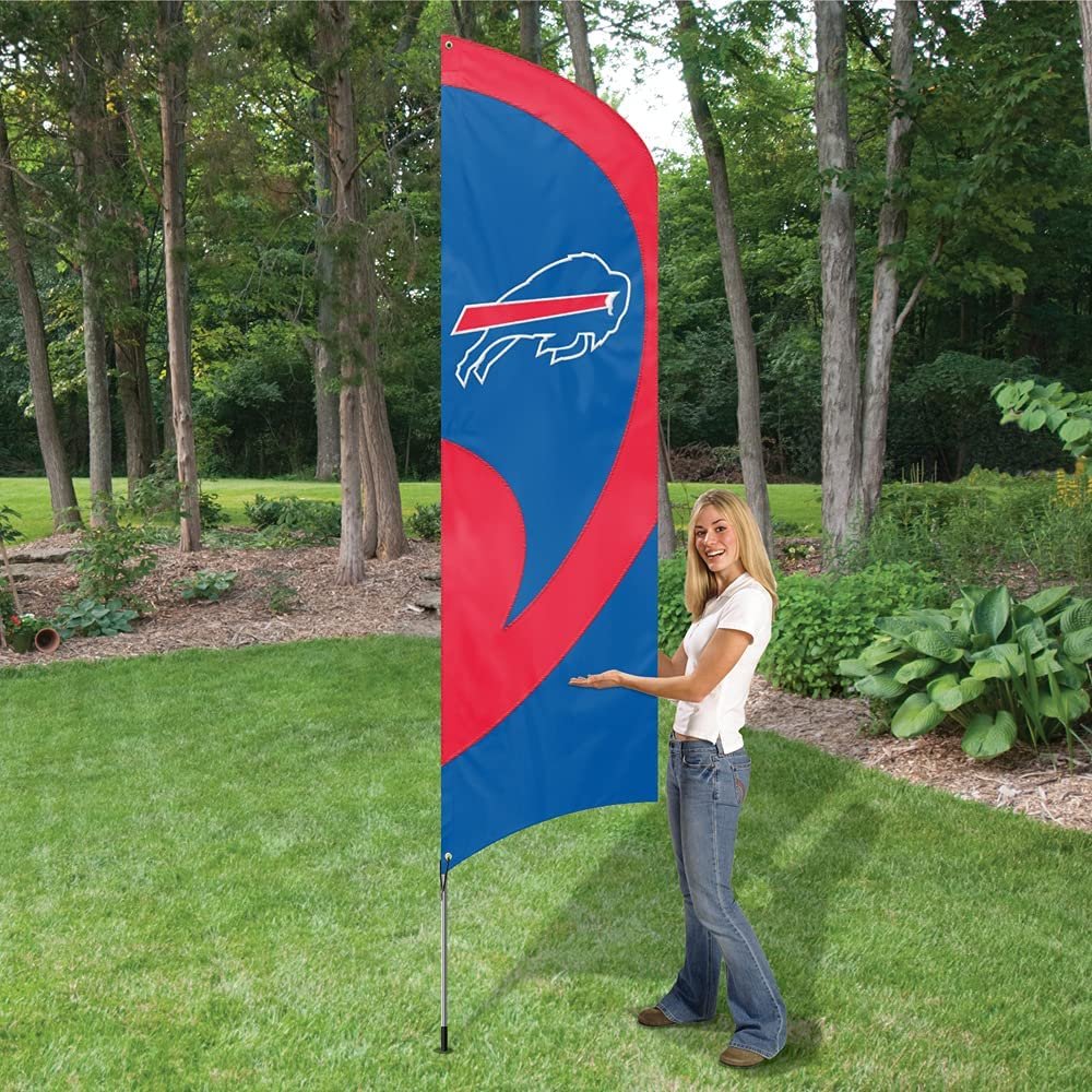 Buffalo Bills Tall Team Flag Tailgating Flag Kit 8.5 x 2.5 feet with Pole