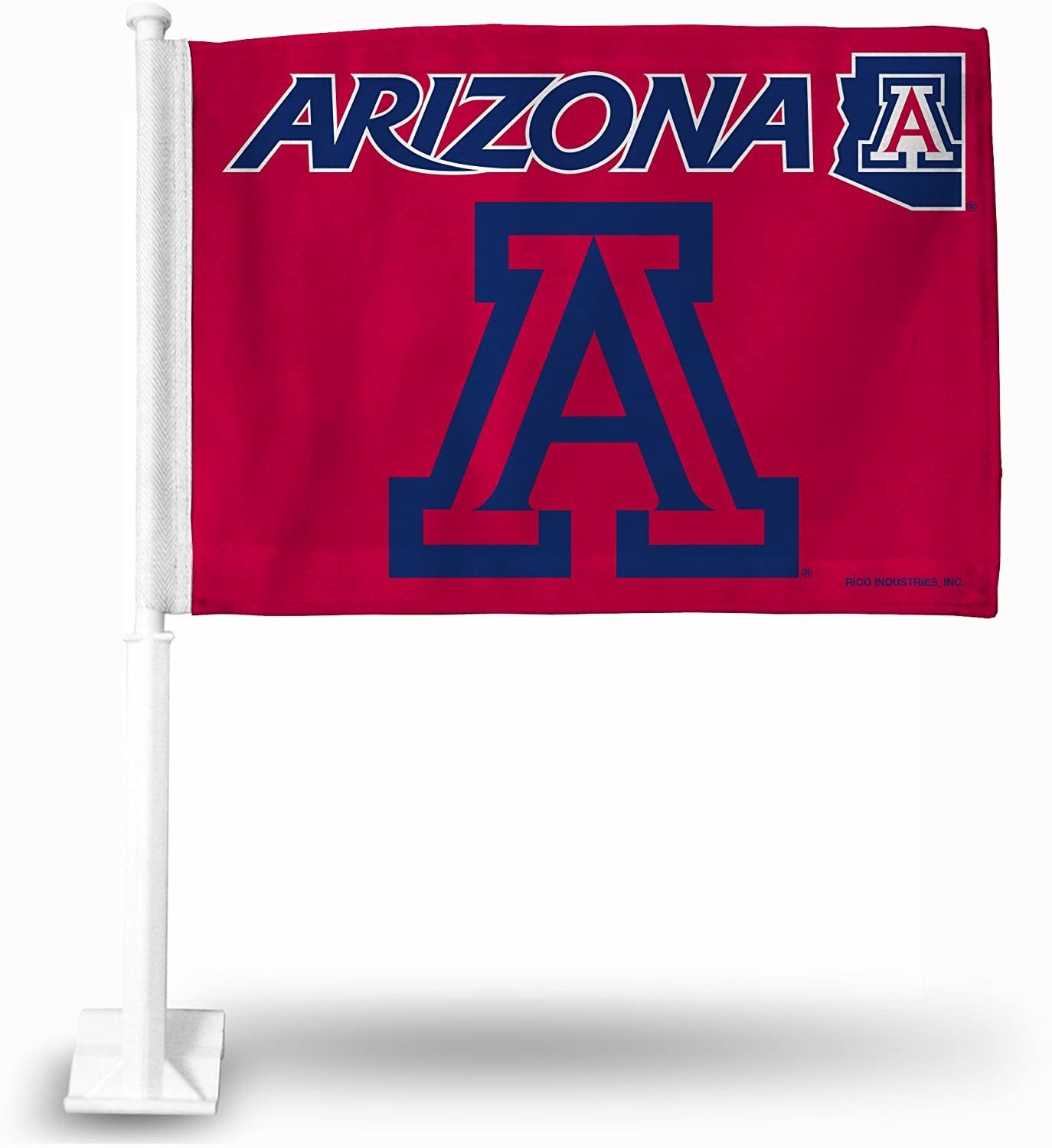 University Arizona Wildcats Red Car Flag with included Pole