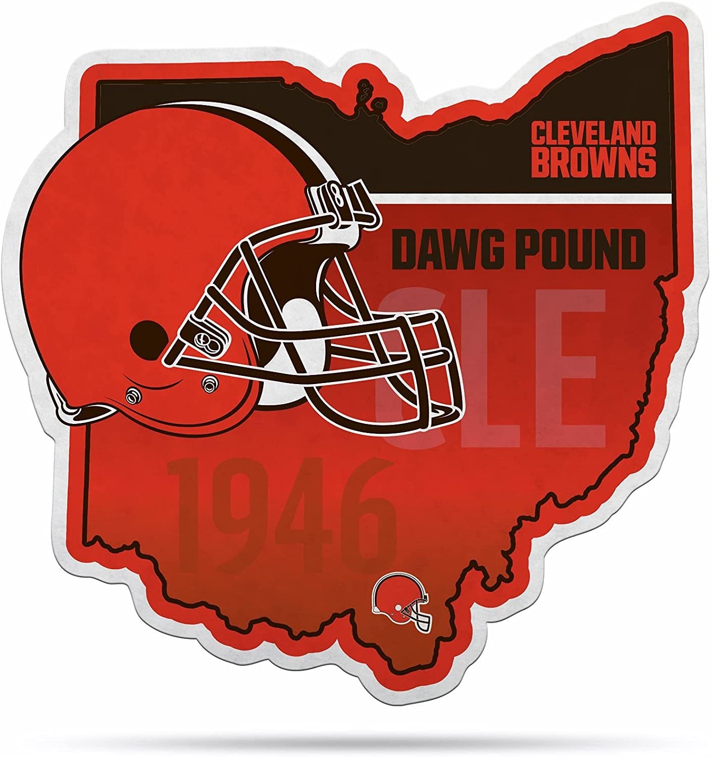 Cleveland Browns Pennant State Shape 18 Inch Soft Felt