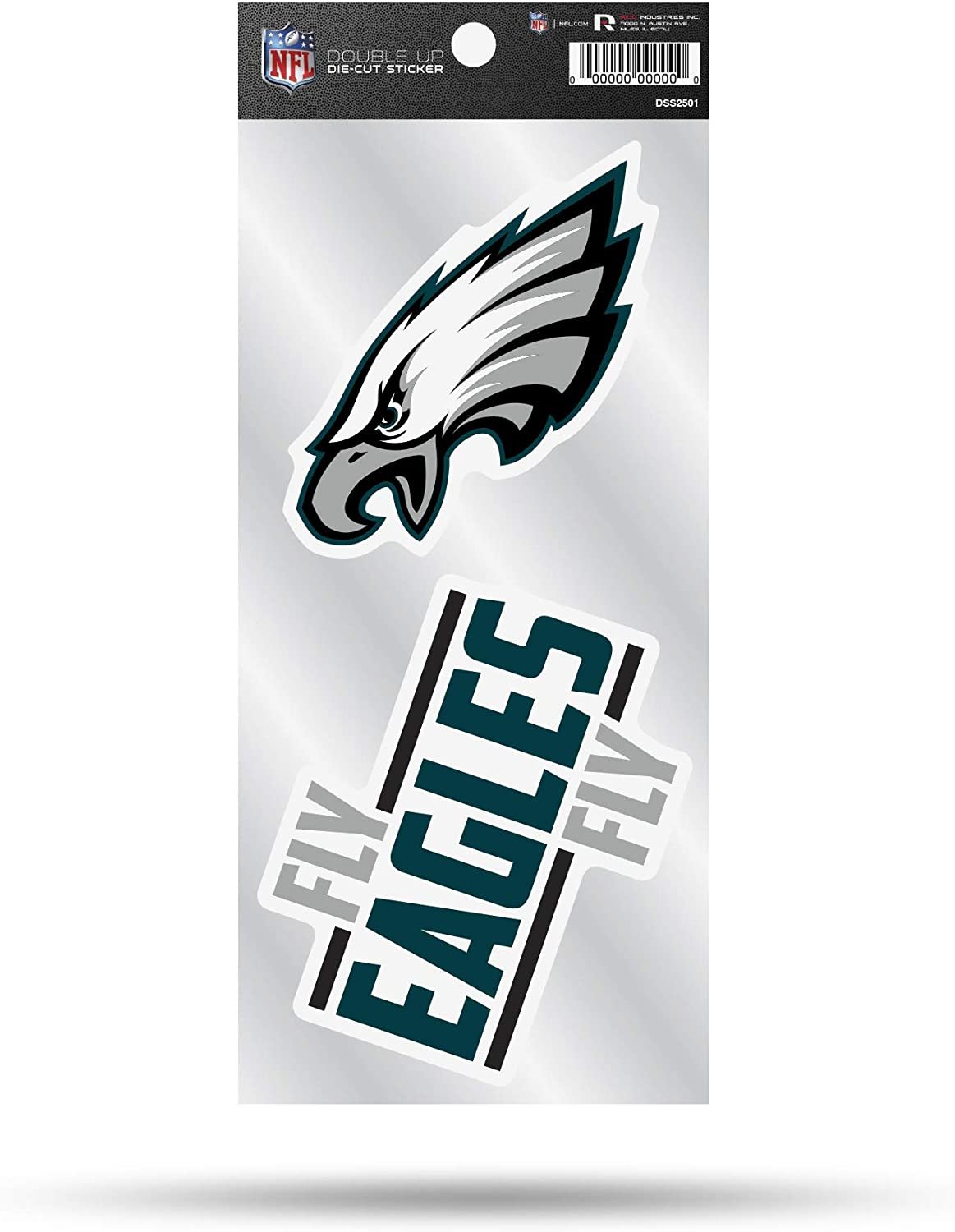 Philadelphia Eagles Double Up Die Cut 2-Piece Sticker Sheet