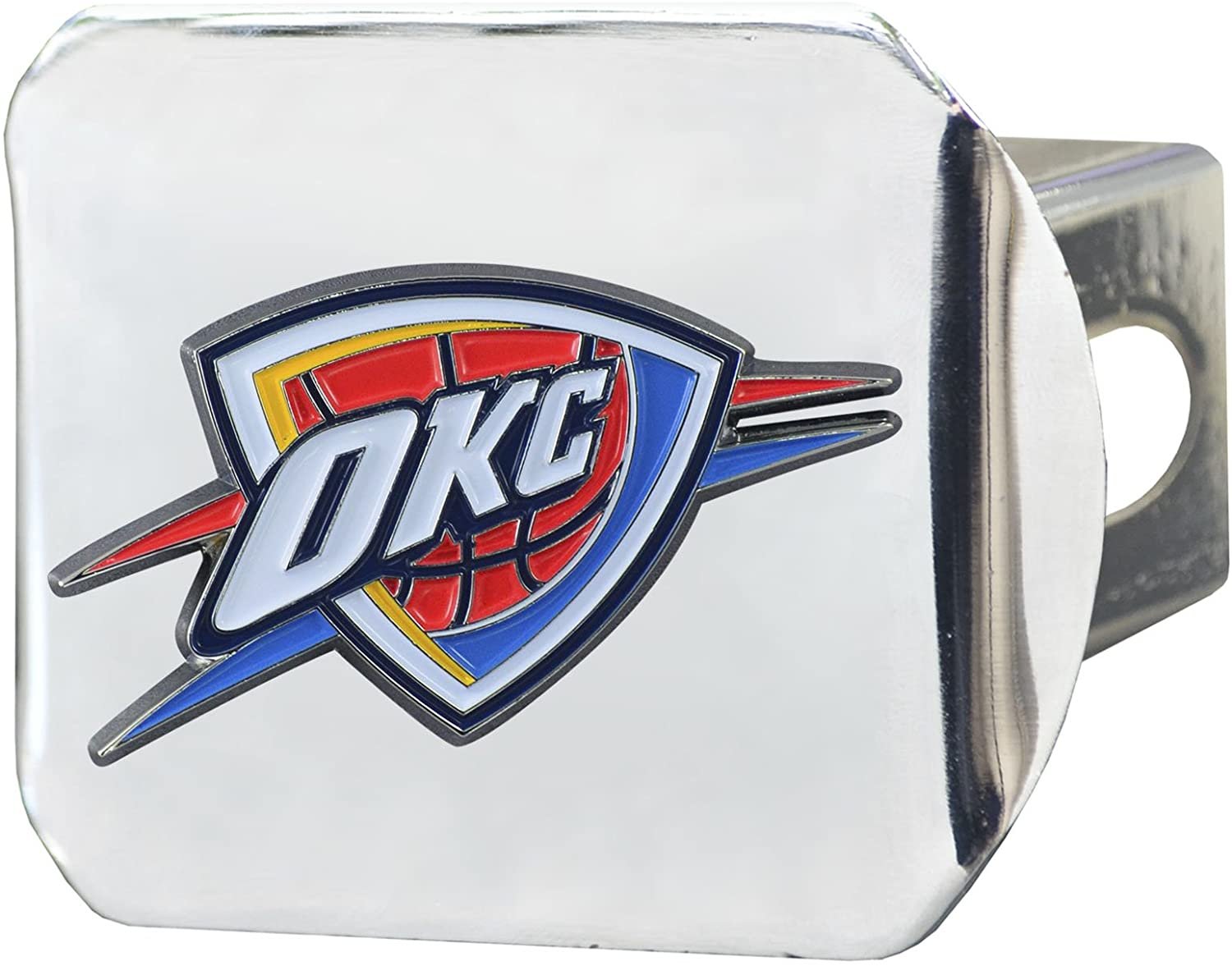 Oklahoma City Thunder Hitch Cover Solid Metal with Color Metal Emblem 2" Square Type III