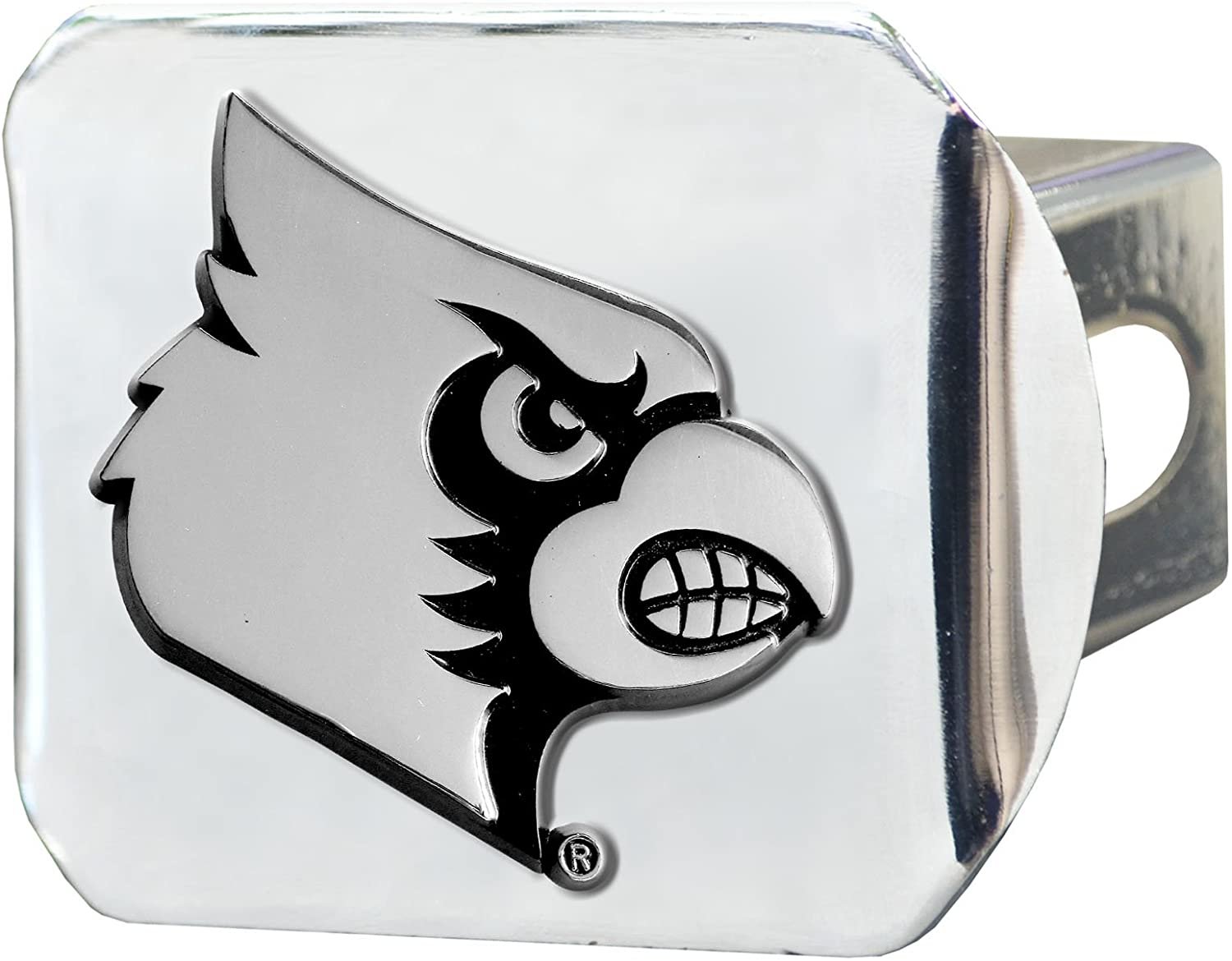 Louisville Cardinals Hitch Cover Solid Metal with Raised Chrome Metal Emblem 2" Square Type III University of