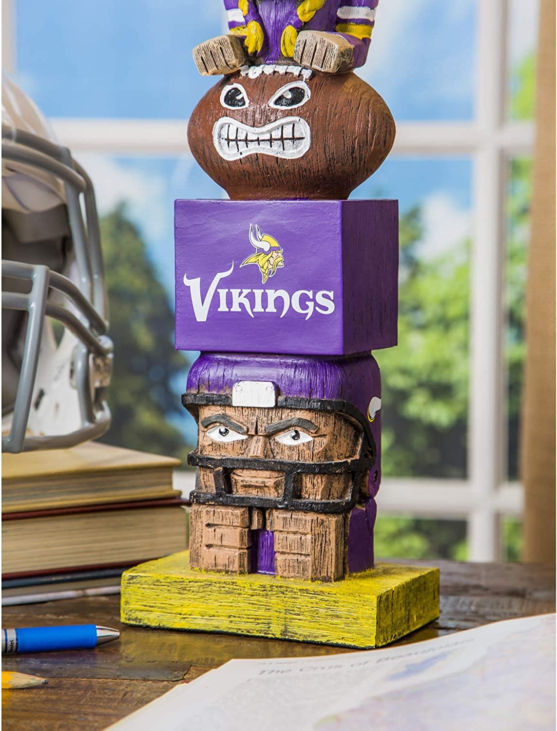 Minnesota Vikings 16 Inch Tiki Totem Garden Statue Resin Outdoor Decoration