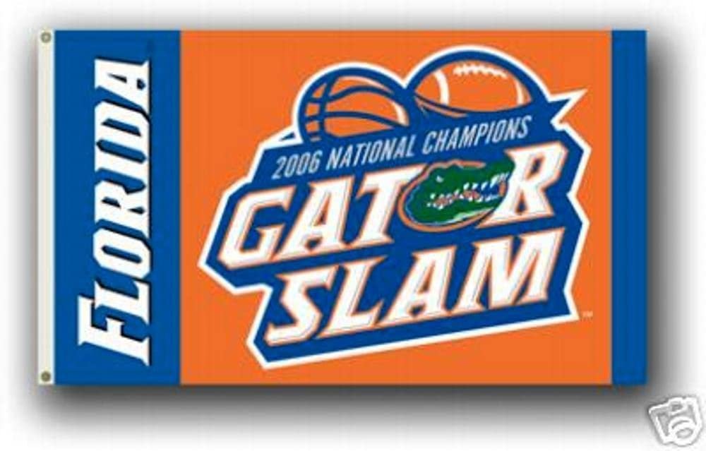 University of Florida Gators 2006 ChampionsPremium 3x5 Feet Flag Banner, Gator Slam Design, Metal Grommets, Outdoor Use, Single Sided