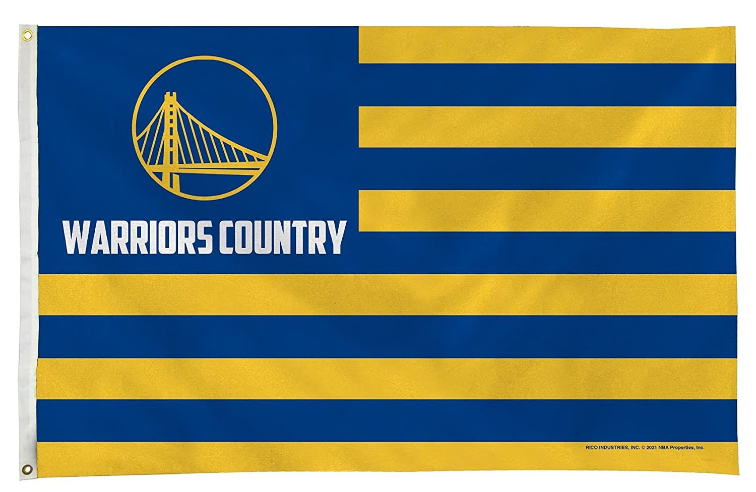 Golden State Warriors Premium 3x5 Feet Flag Banner, Country Design, Metal Grommets, Outdoor Indoor, Single Sided