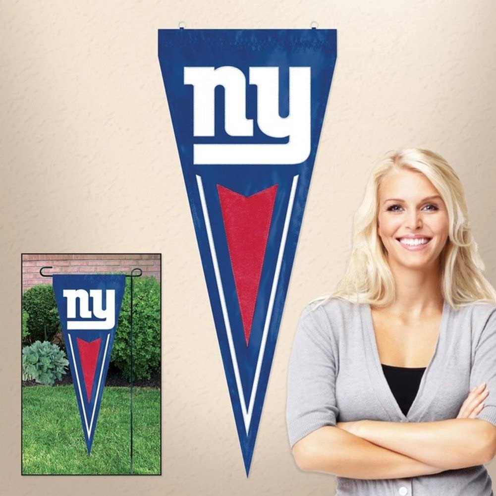 New York Giants 14x34 Inch Garden Flag Banner Yard Pennant Design Embroidered Outdoor