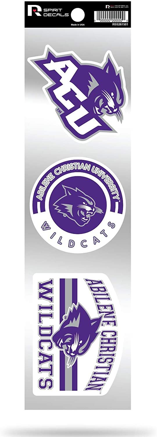 Abilene Christian Wildcats ACU Triple Retro Throwback Spirit Decals Flat Vinyl Auto Home Sticker Sheet University of
