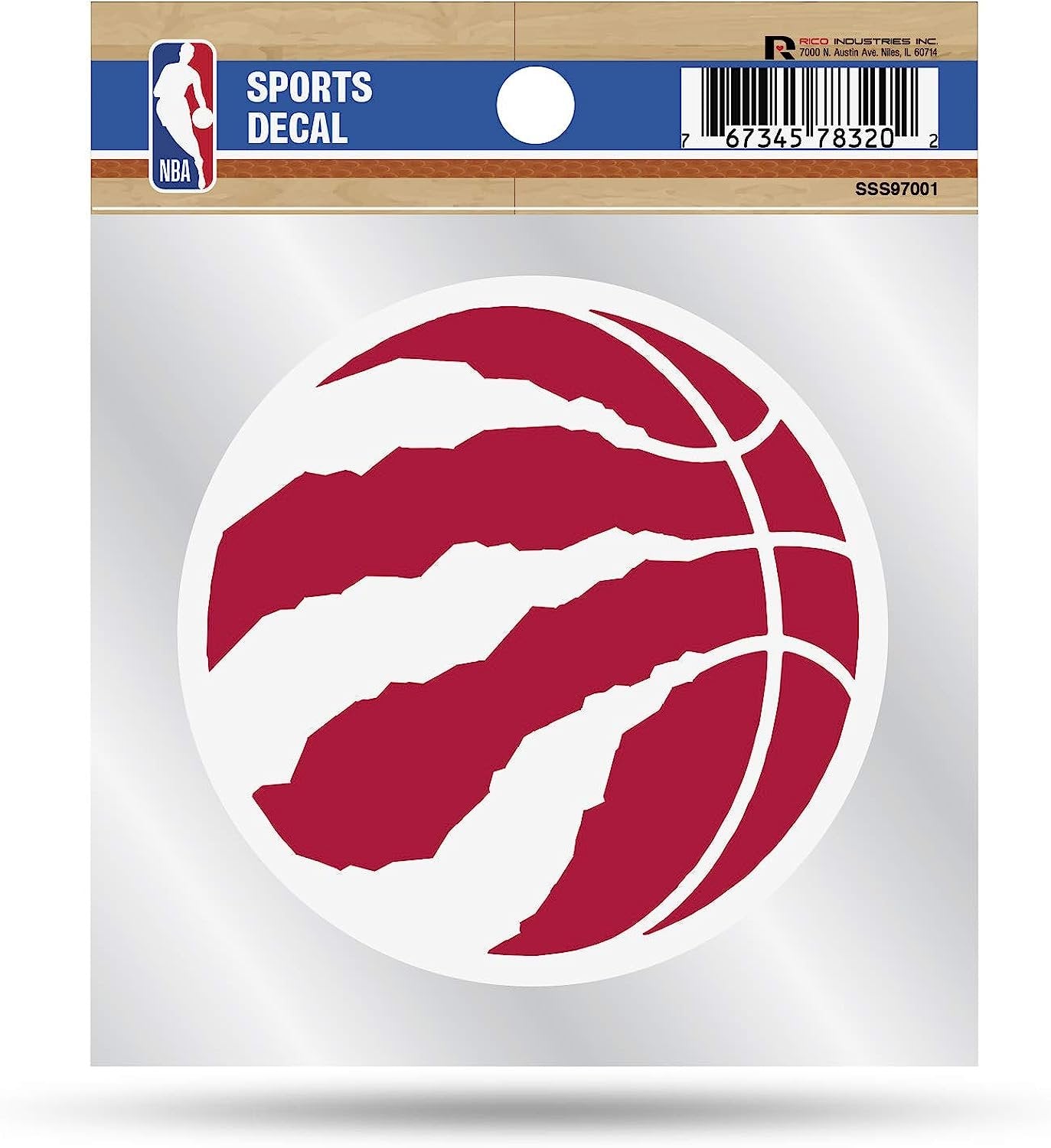 Toronto Raptors 4x4 Die Cut Inch Decal Sticker Flat Vinyl, Primary Logo, Clear Backing