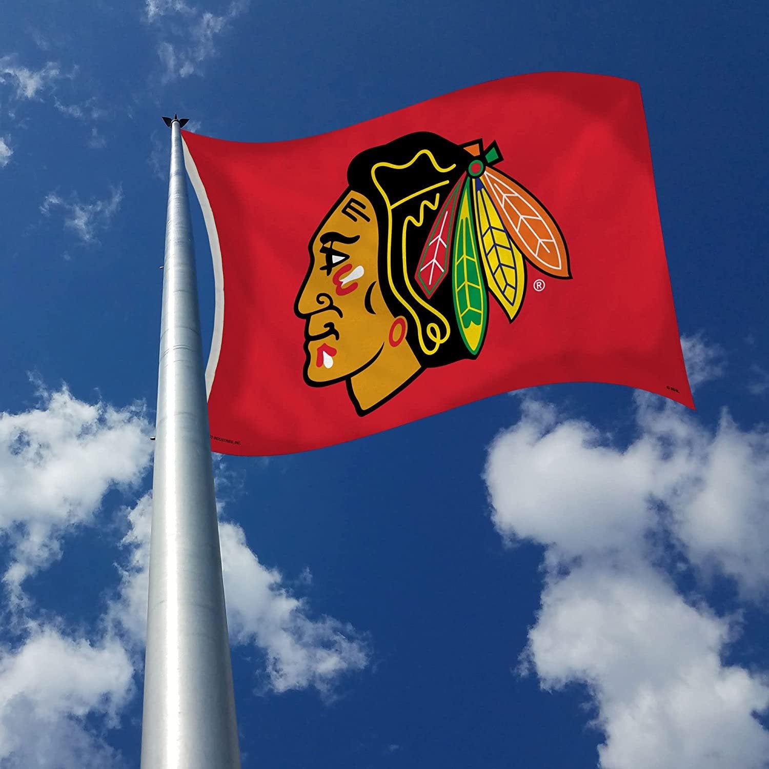 Chicago Blackhawks 3x5 Feet Premium Flag Banner with Metal Grommets Outdoor