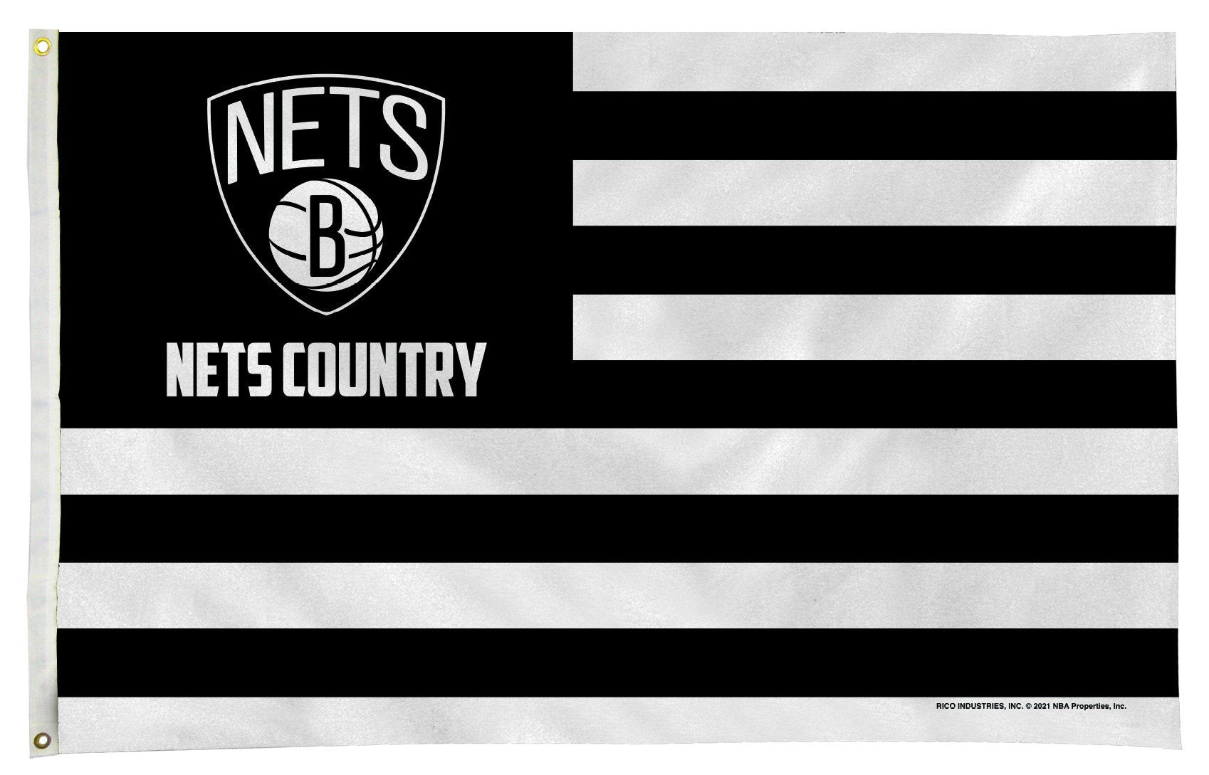 Brooklyn Nets Flag Banner 3x5 Country Design Premium with Metal Grommets Outdoor House Basketball