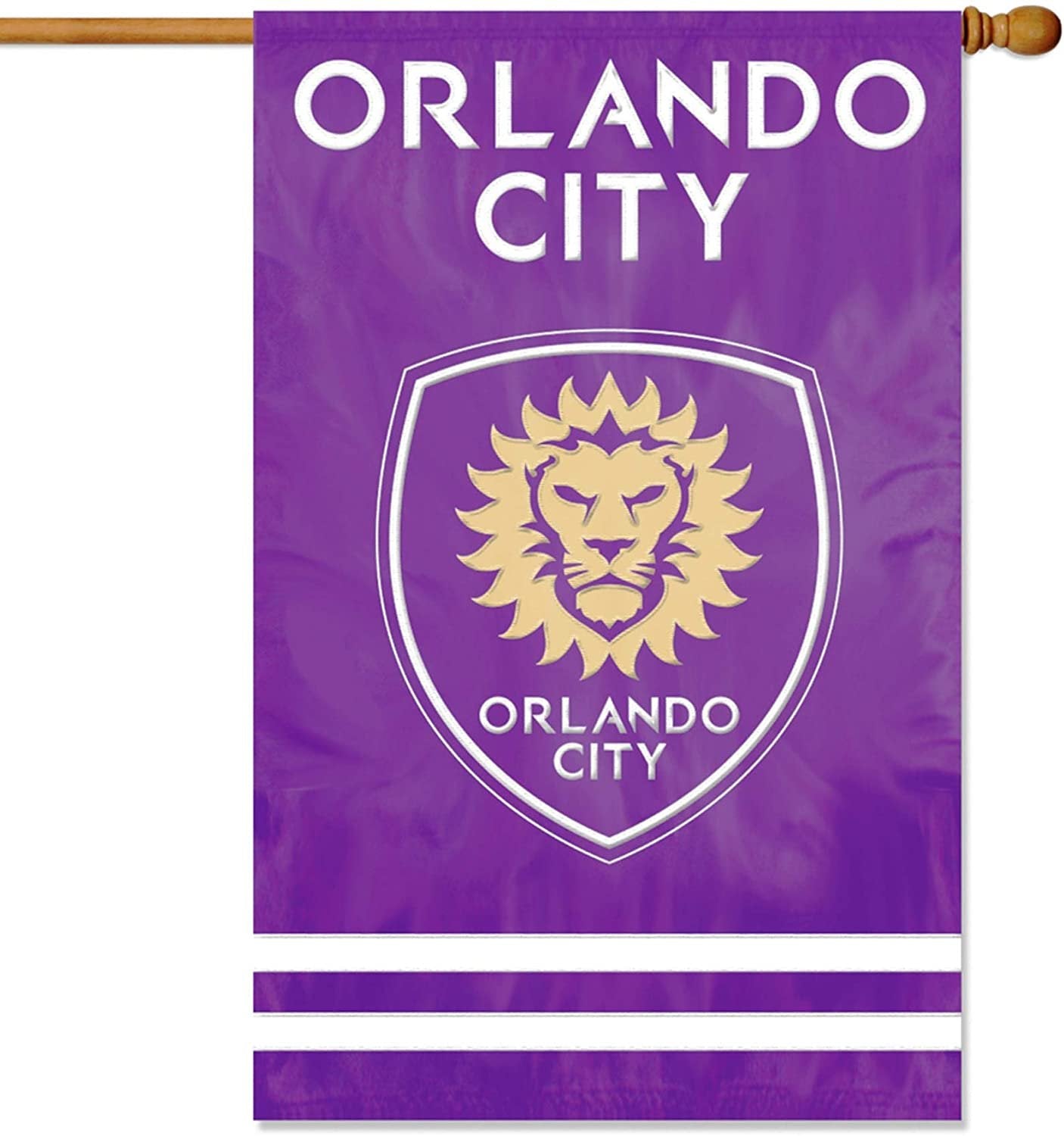 Orlando City SC Premium 2-Sided 28x44 Banner Applique & Embroidered House Flag