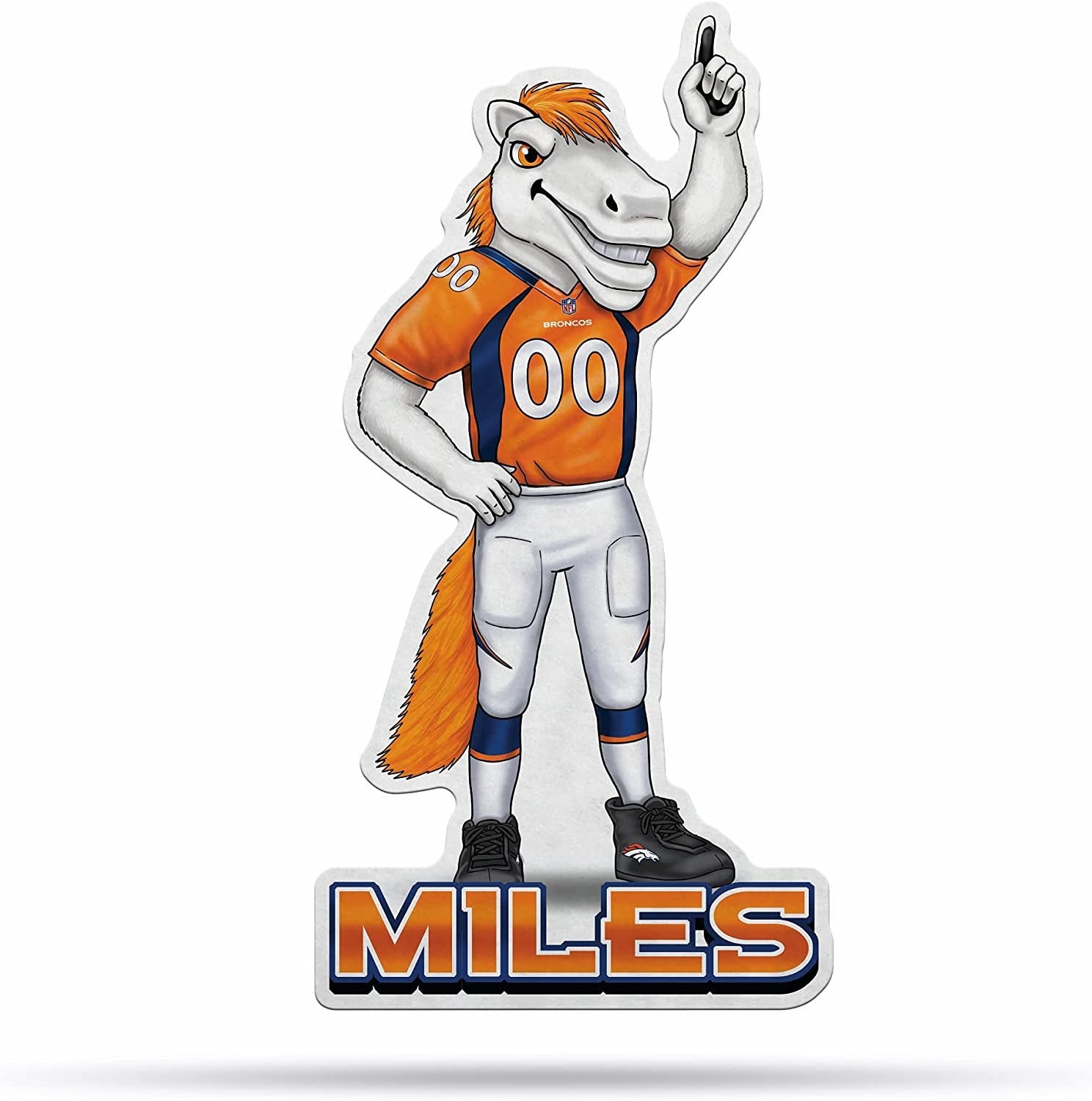 Denver Broncos Pennant Mascot Logo 18 Inch Soft Felt