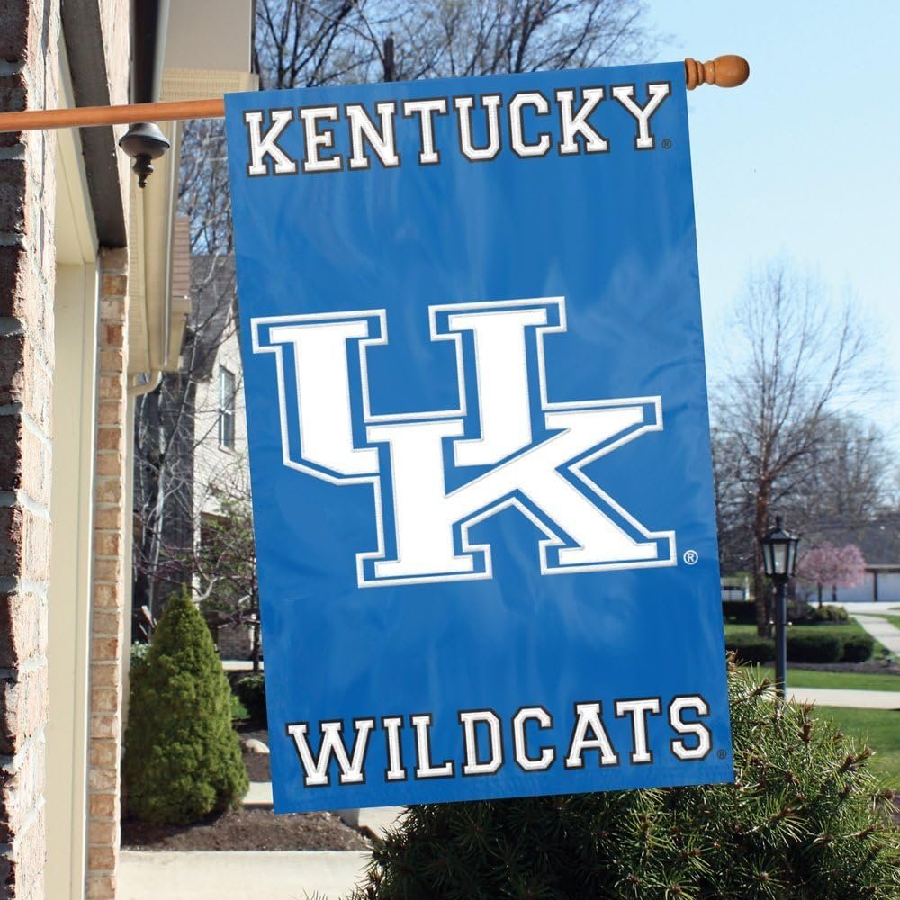 University of Kentucky Wildcats Premium House Banner Flag, Applique, Double Sided, 28x44 Inches