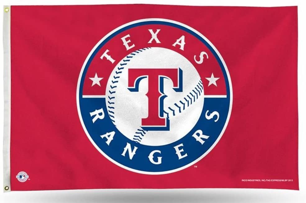 Texas Rangers Premium 3x5 Feet Flag Banner, Logo Design, Metal Grommets, Outdoor Use, Single Sided