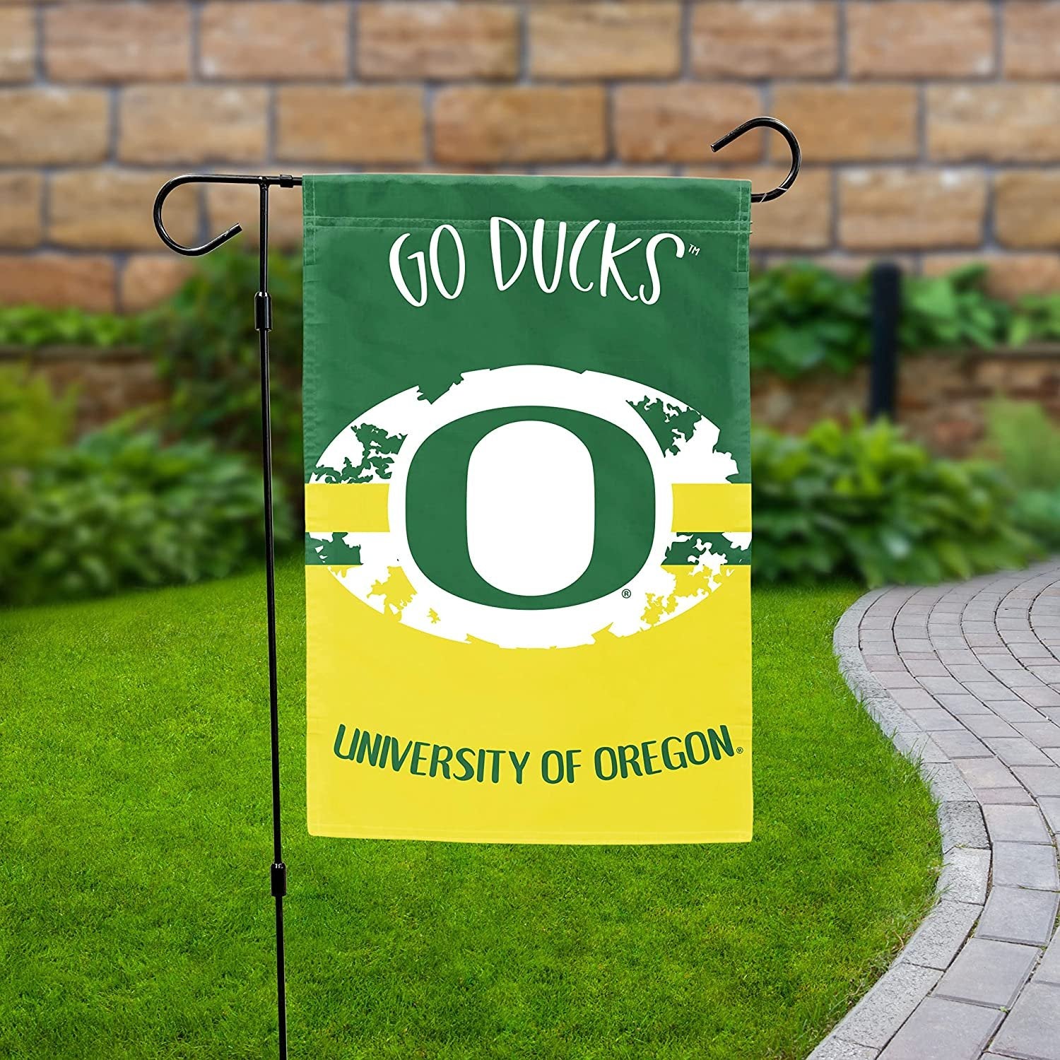 University of Oregon Ducks Double Sided Garden Flag Banner 12x18 Inch Alternate Design