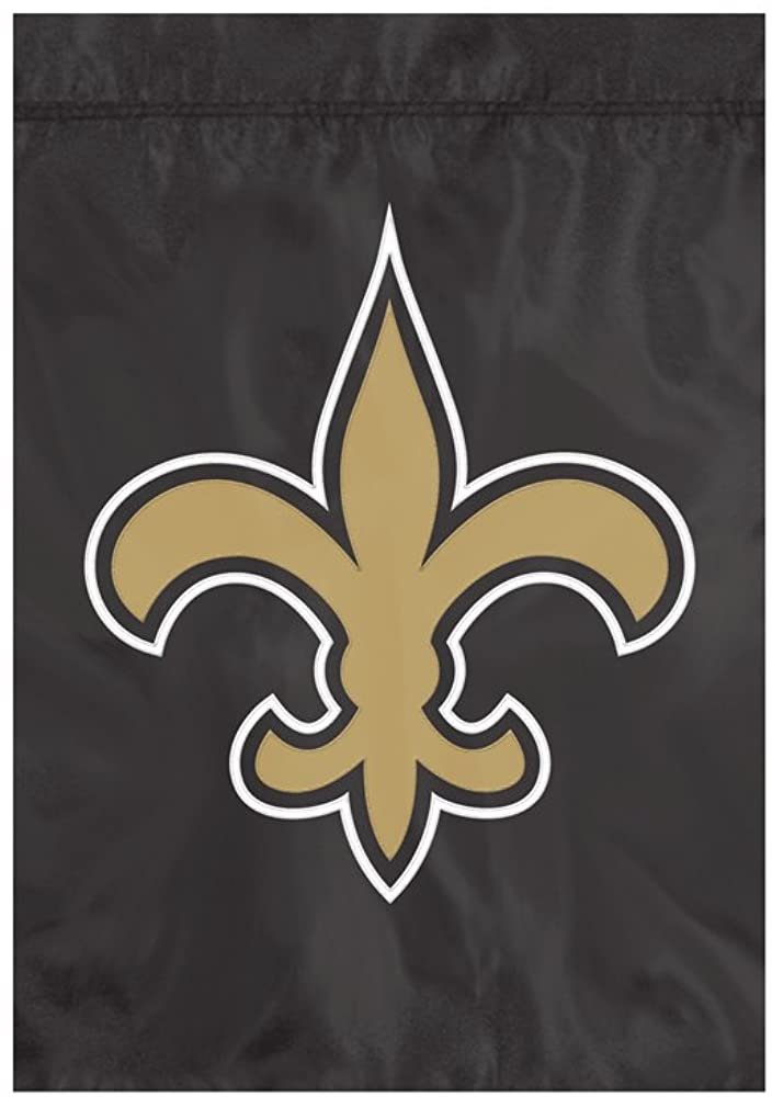 New Orleans Saints Garden Flag Banner Premium Applique Embroidered 12.5x18 Inch