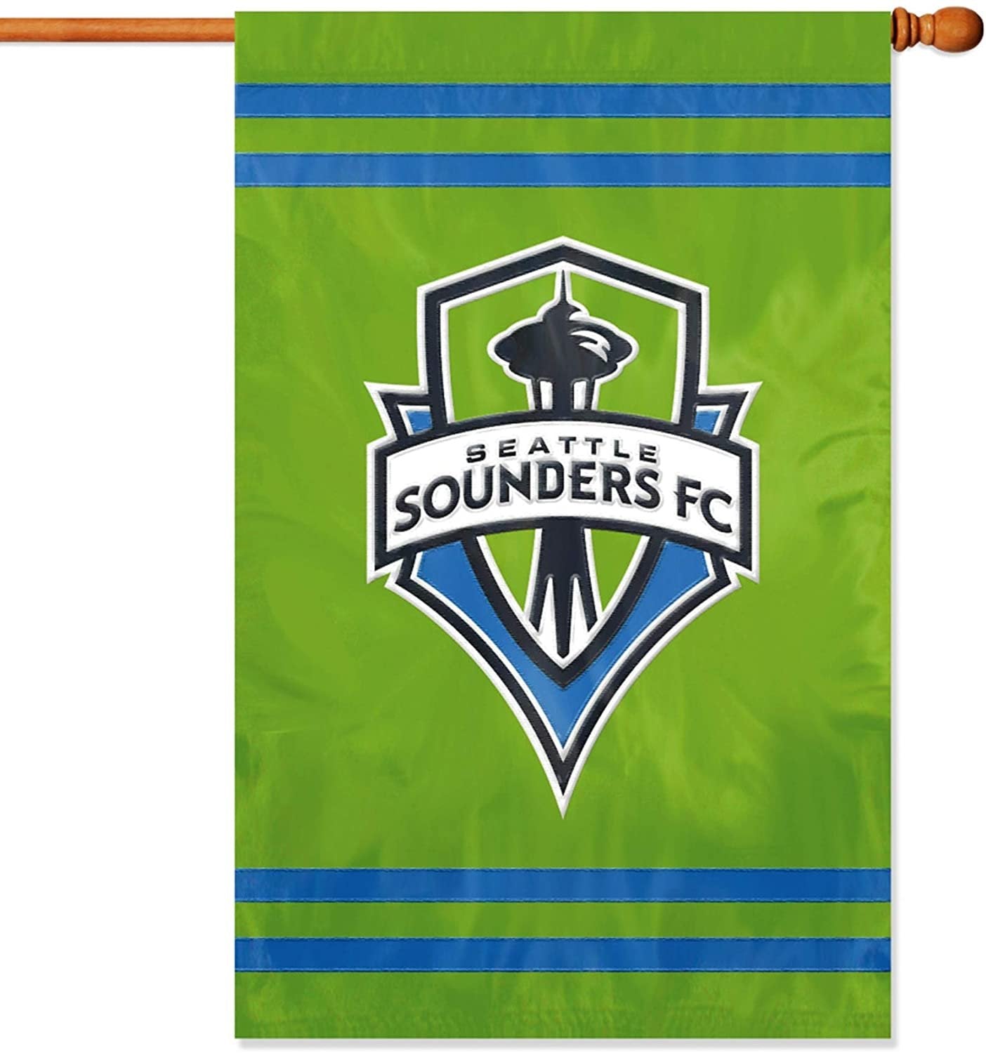 Seattle Sounders FC Premium 2-Sided 28x44 Banner Applique Embroidered House Flag