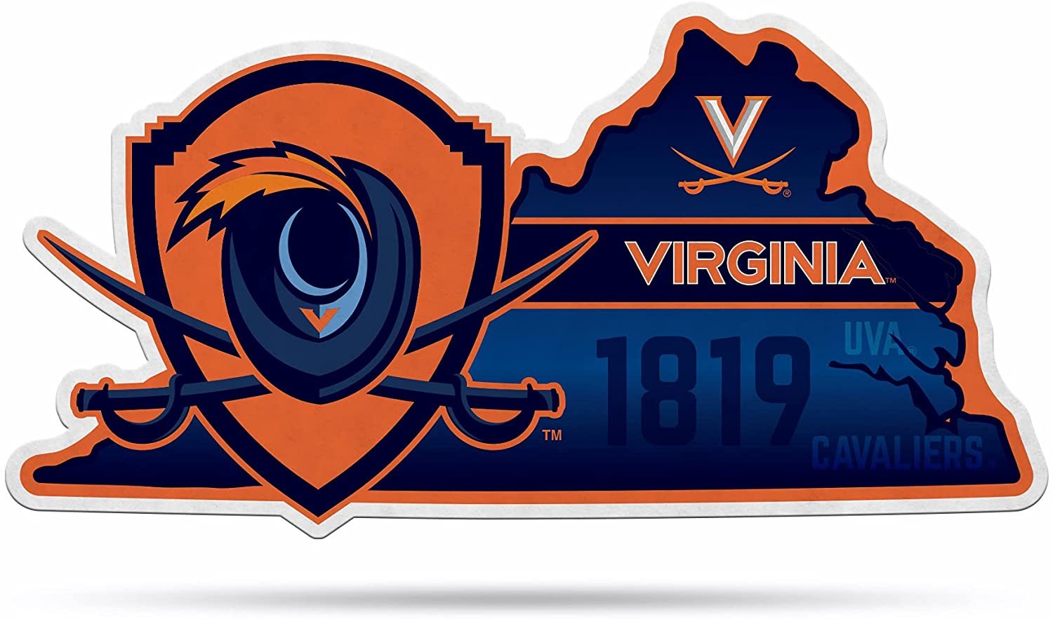 Virginia Cavaliers Pennant State Shape 18 Inch Soft Felt University of
