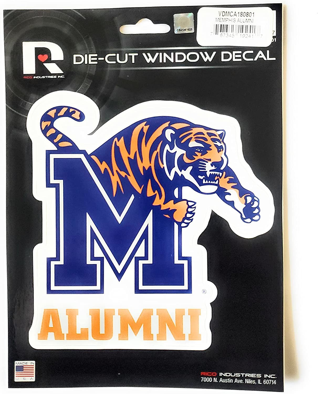 University of Memphis Tigers Alumni 5 Inch Die Cut Flat Vinyl Decal Sticker Adhesive Backing