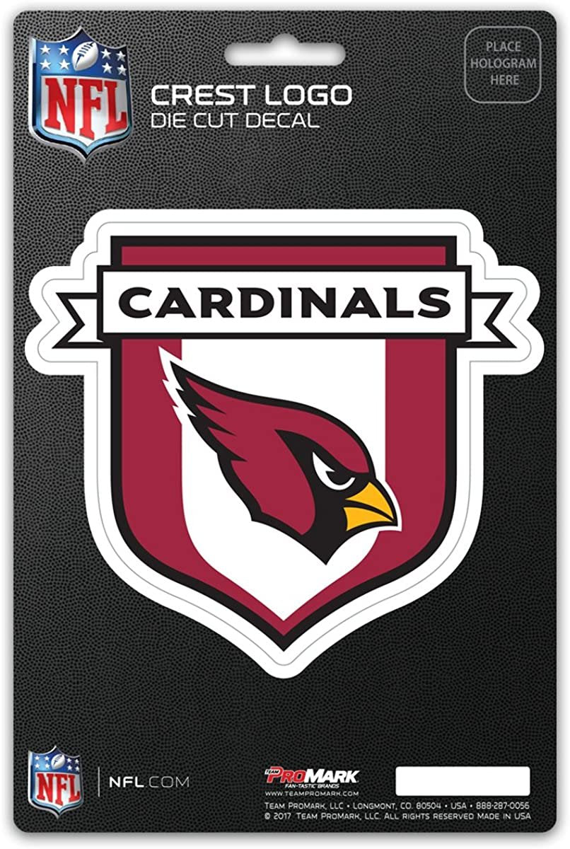 Arizona Cardinals 5 Inch Decal Sticker Shied Design Adhesive Backing