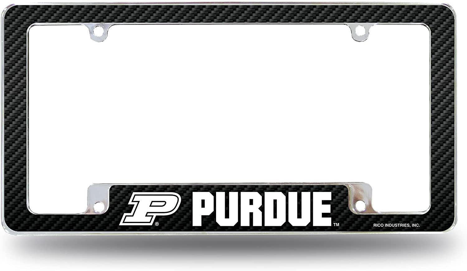 Purdue Boilermakers Metal License Plate Frame Tag Cover Carbon Fiber Design University