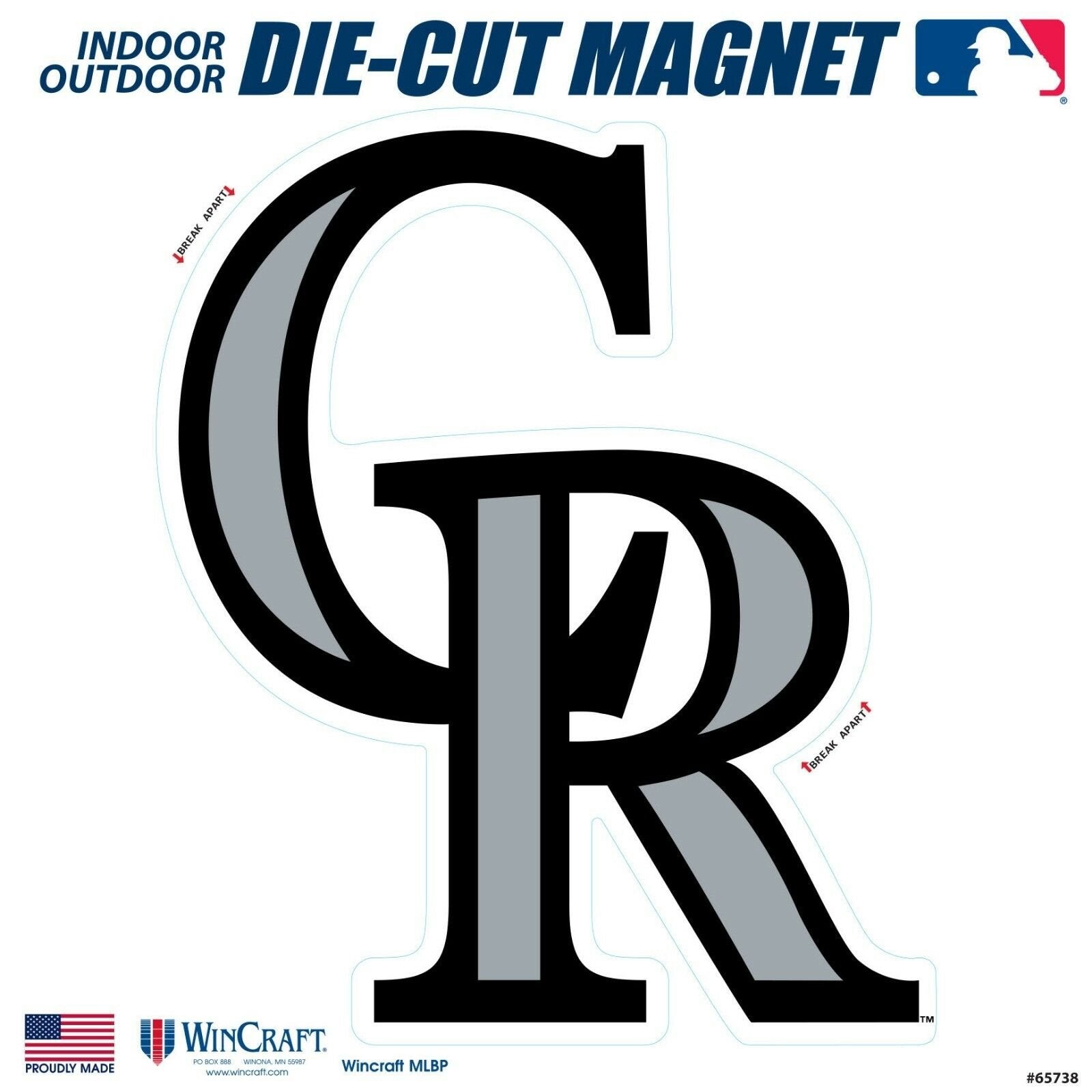 Colorado Rockies SD 6" Logo MAGNET Die Cut Vinyl Auto Home Heavy Duty Baseball