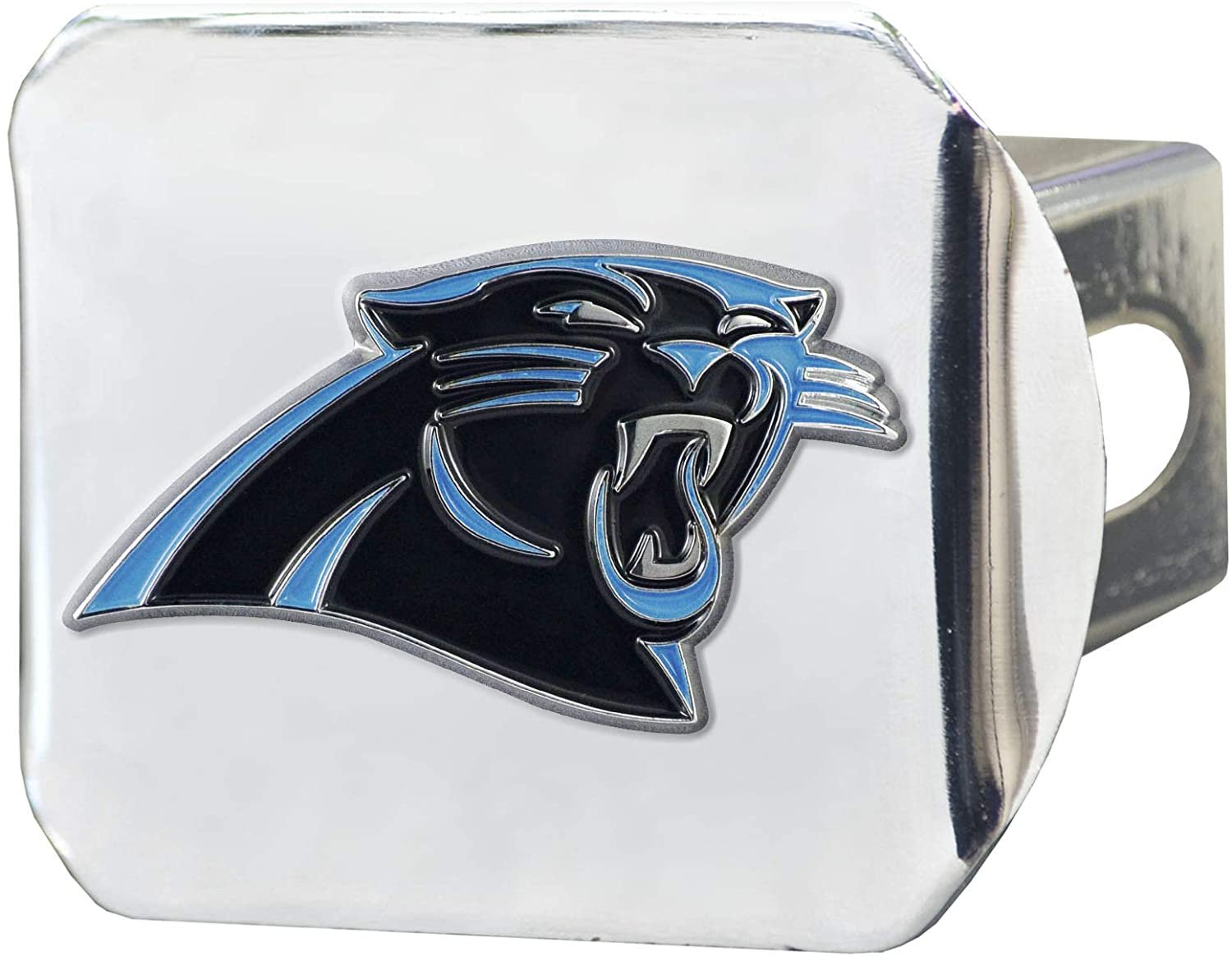 Carolina Panthers Hitch Cover Solid Metal with Color Metal Emblem 2" Square Type III