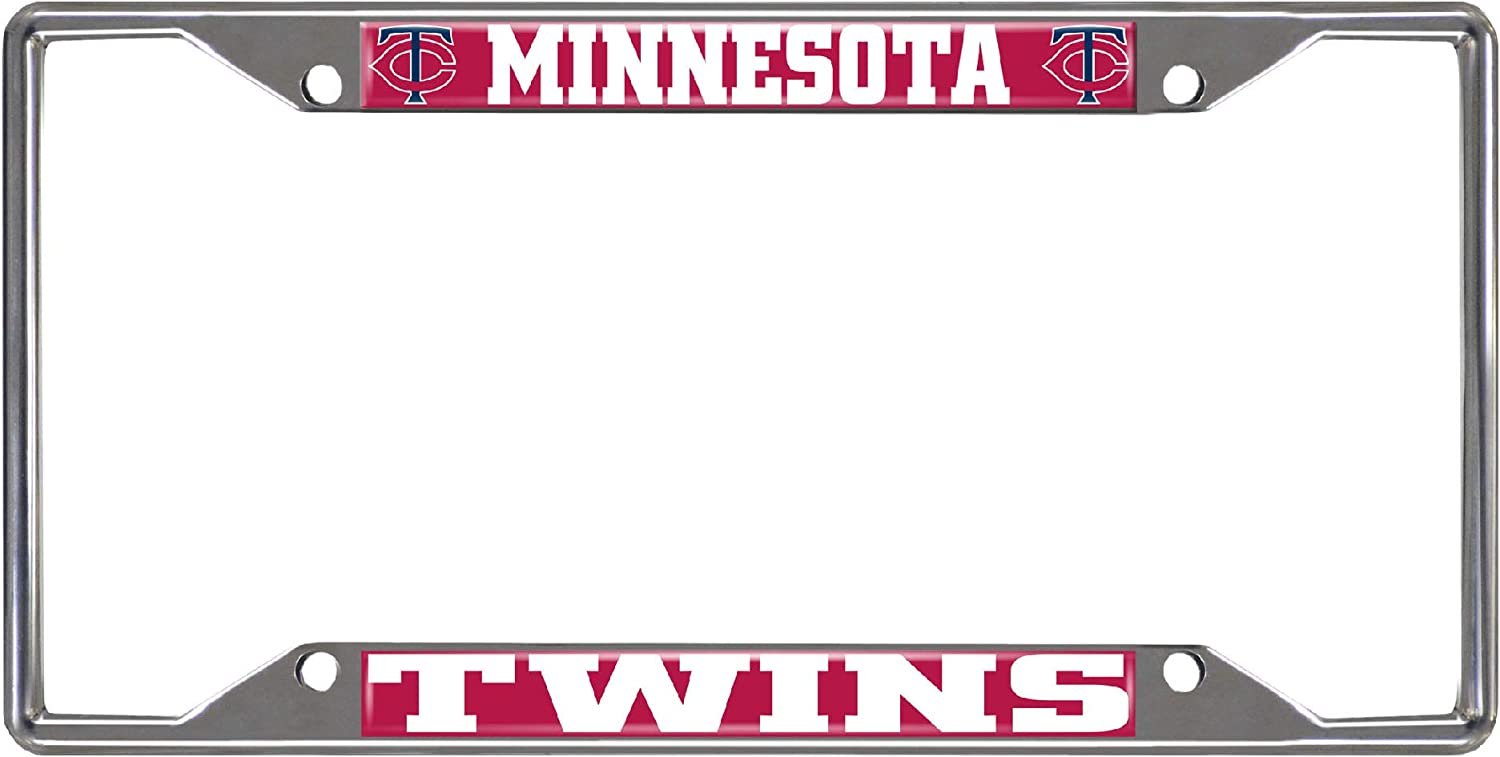 Minnesota Twins Metal License Plate Frame Tag Cover Chrome 6x12 Inch