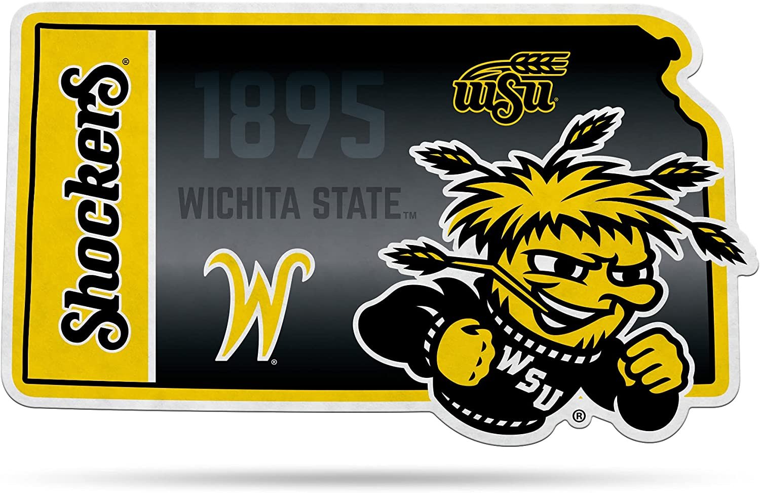 Wichita State Shockers Pennant State Shape 18 Inch Soft Felt University of