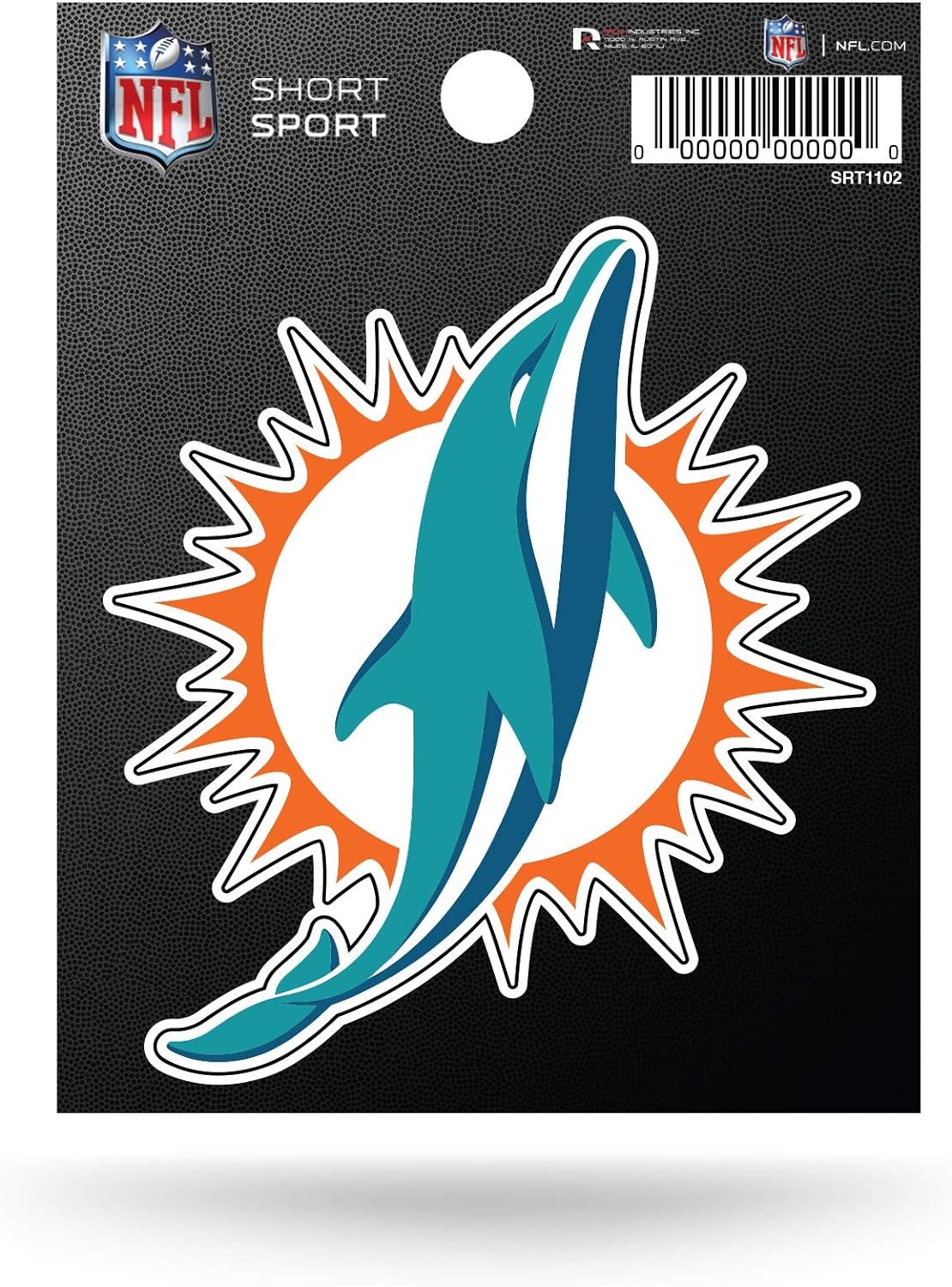 Miami Dolphins 3 Inch Decal Sticker, Flat Vinyl Die Cut, Full Adhesive Backing