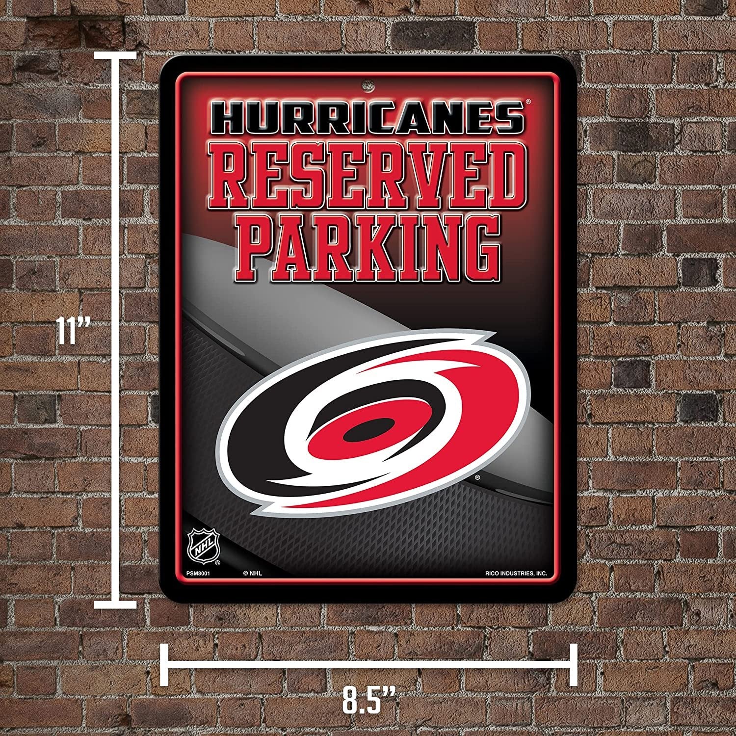 Carolina Hurricanes Metal Parking Novelty Wall Sign 8.5 x 11 Inch