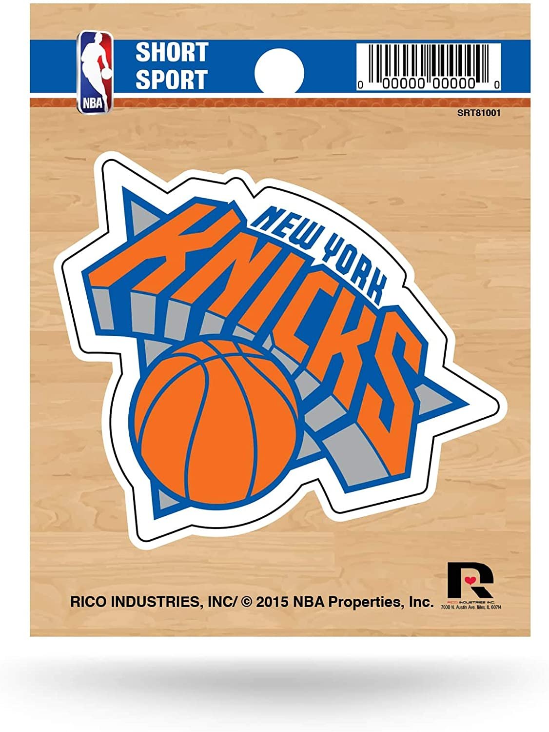 New York Knicks 3 Inch Sticker Decal, Die Cut, Full Adhesive Backing, Easy Peel and Stick Application