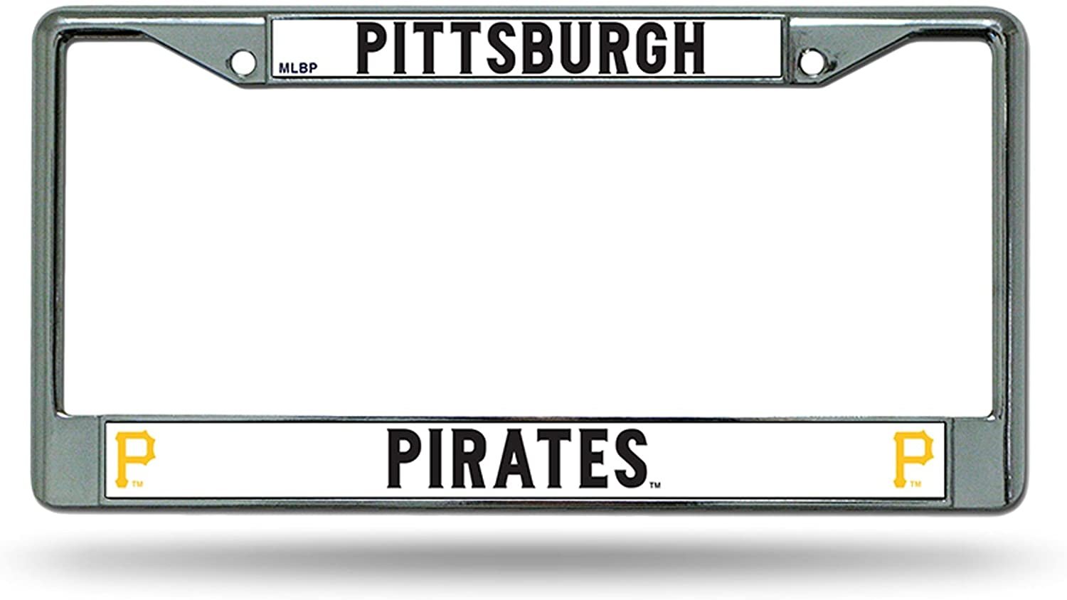 Pittsburgh Pirates Premium Metal License Plate Frame Chrome Tag Cover, 12x6 Inch