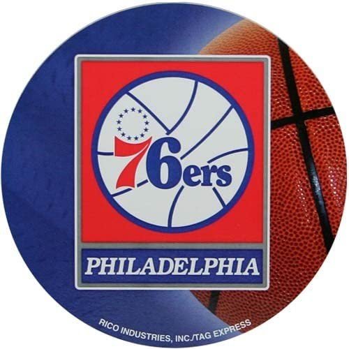 Philadelphia 76ers 4 Inch Round Decal Sticker Flat Vinyl