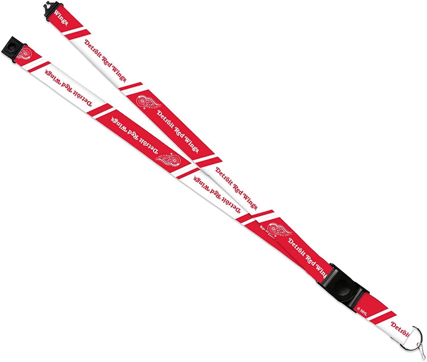 Detroit Red Wings Lanyard Keychain Safety Breakaway Double Sided
