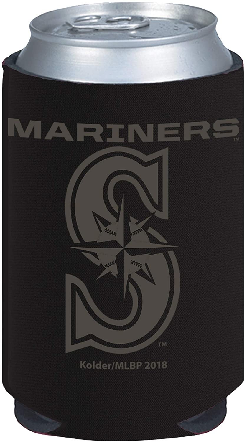 Seattle Mariners 2-Pack Tonal Black Design 12oz CAN Neoprene Beverage Insulator Holder Cooler Baseball