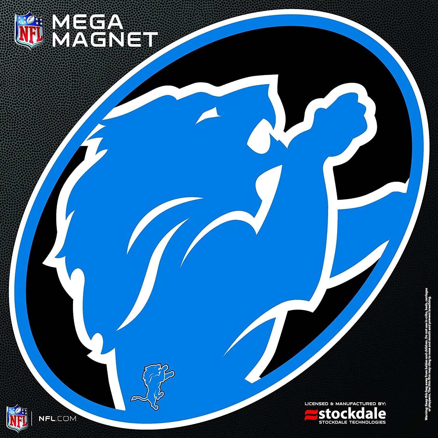 Detroit Lions MEGA Style Logo 12" Magnet Heavy Duty Auto Home NFL Football