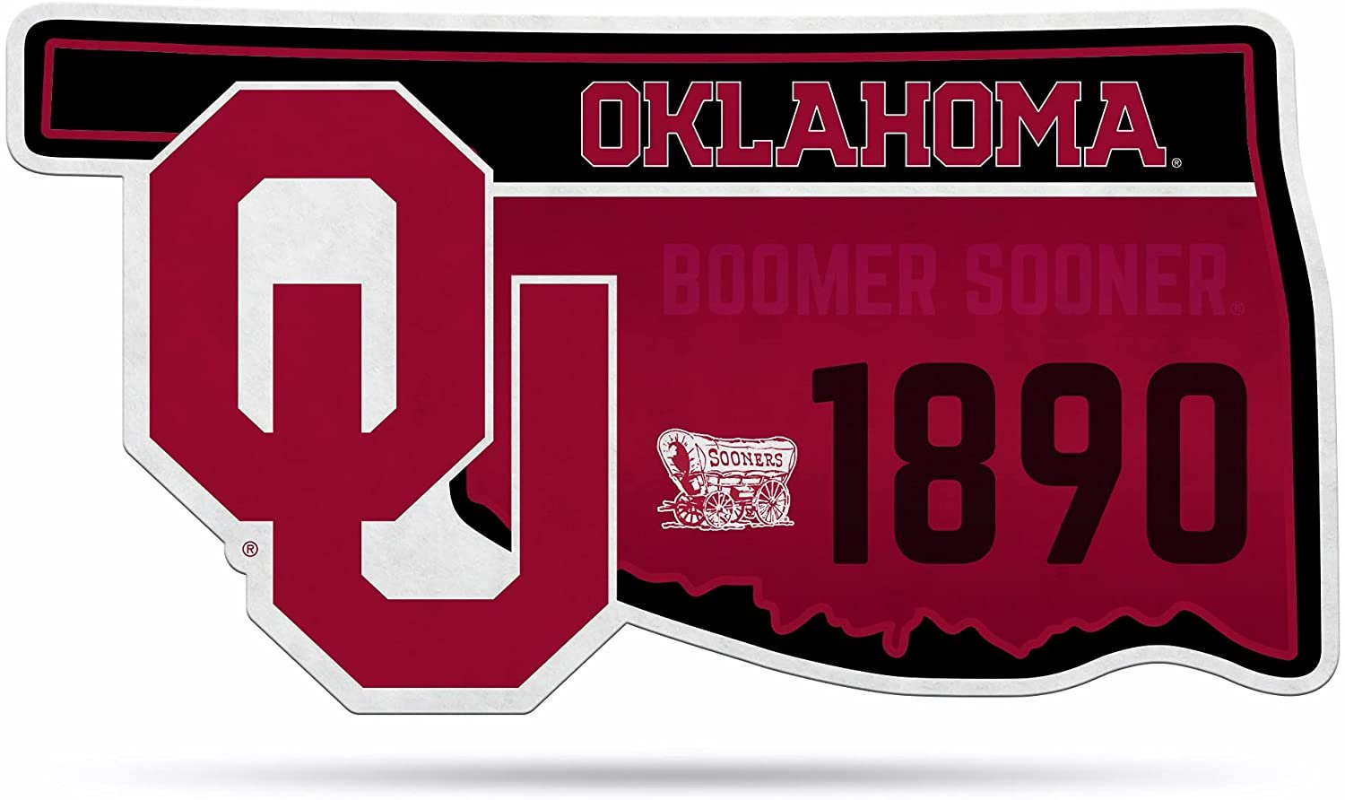 Oklahoma Sooners Pennant State Shape 18 Inch Soft Felt University of