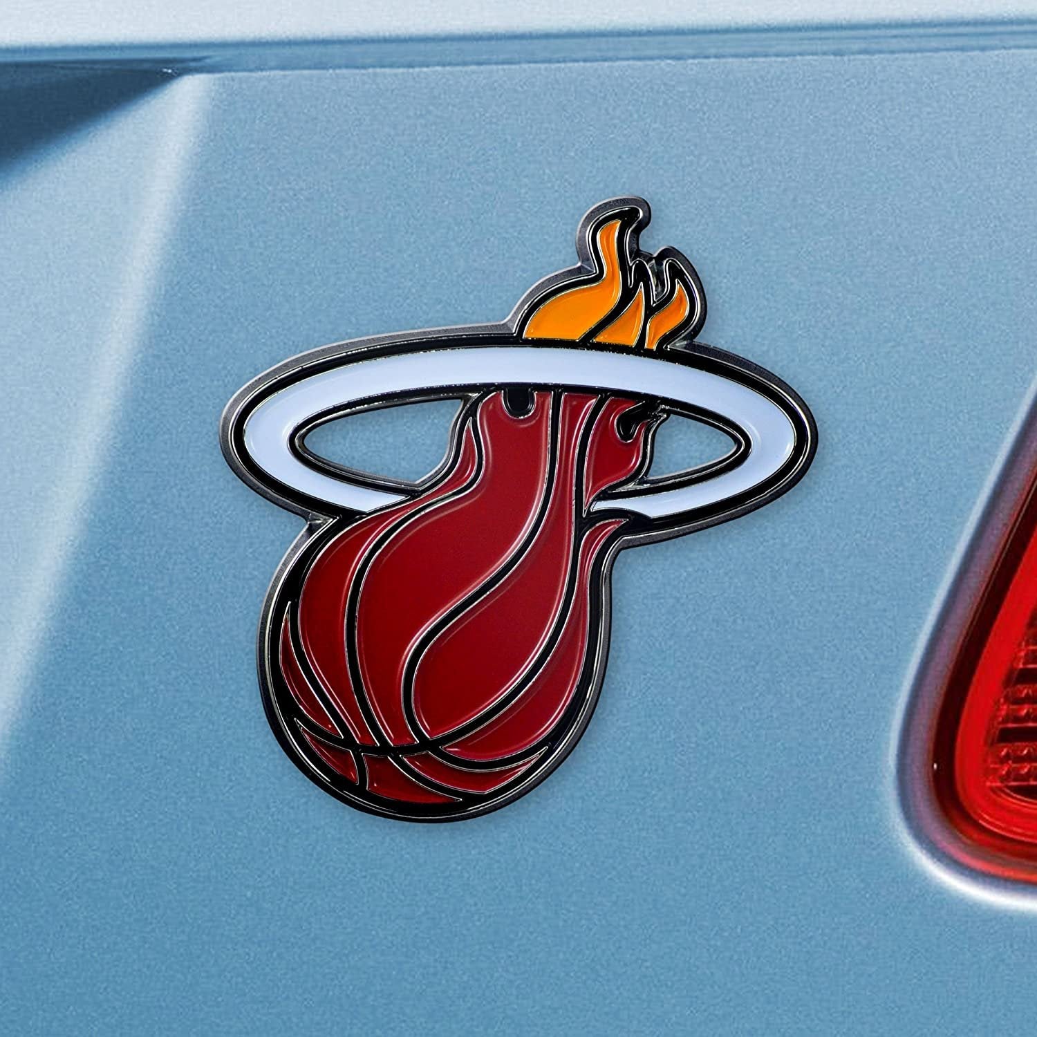 Miami Heat Solid Metal Color Auto Emblem