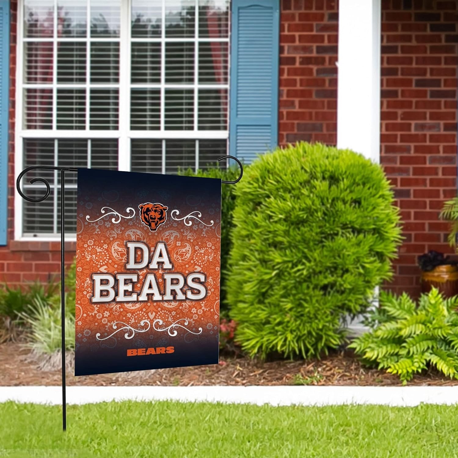 Chicago Bears Premium Double Sided Garden Flag Banner, 13x18 Inch, Display Pole Sold Separately