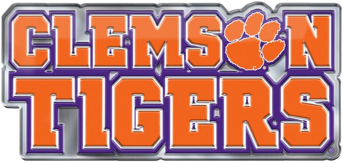 Clemson University Tigers BYU Color Auto Emblem Aluminum Metal